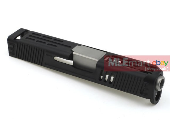 MLEmart.com - Gun Modify 7003 Aluminum Slide with Stainless Barrel Set for Tokyo Marui Model 26 LW Style