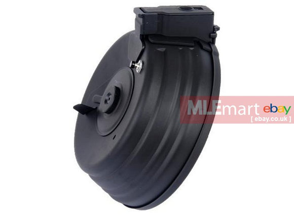Cyma AEG AK 2500 rds Sheet Steel Electric Feed Magazine Drum (3xAAA not include) - MLEmart.com