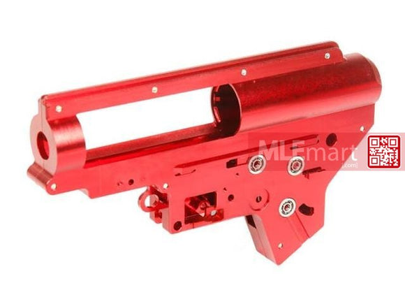 Army Force CNC 7075 Aluminum 8mm QD Ver.2 Gearbox Shell (Red) - MLEmart.com