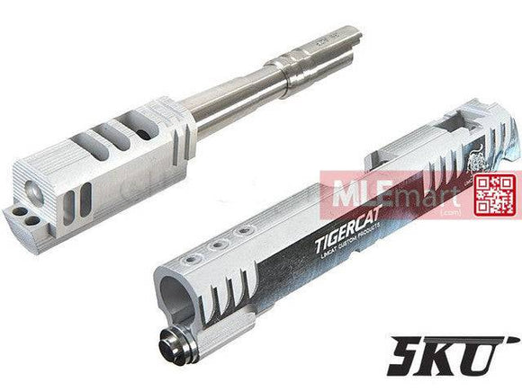 5KU CNC TigerCat Hybrid Slide & Compensator Set for Marui Hi-Capa 4.3 GBB (Siver) - MLEmart.com