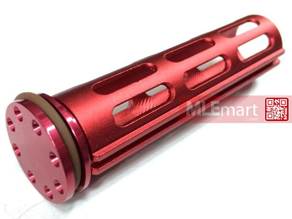 Army Force Full Teeth CNC Piston With Piston Head For SR25 / R85 AEG (Red) - MLEmart.com