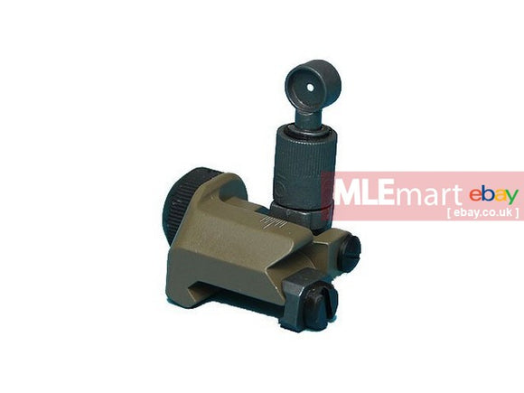 G&P Military 600m flip up rear sight (Sand) - MLEmart.com