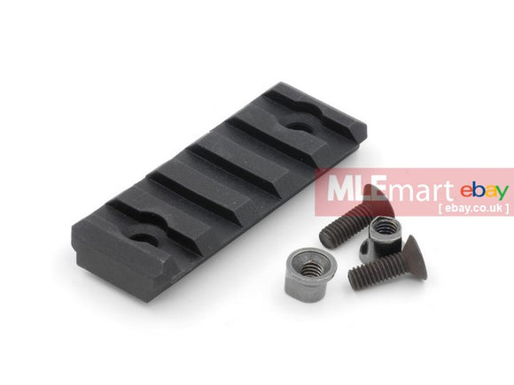 ACM Polymer Keymod Rail System Modular Rail Section (5-Slot, Black) - MLEmart.com