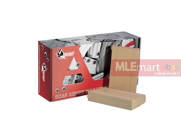 Ares SCAR 74Rds Magazine For AEG (10PCS/BOX) - Dark Earth - MLEmart.com