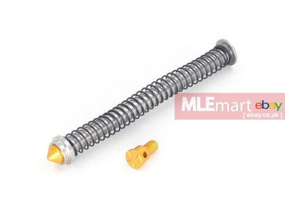 Airsoft Artisan Modular Stainless Steel 120% Recoil Spring Guide Set - Gold (TM G17/18/34 GBB) - MLEmart.com