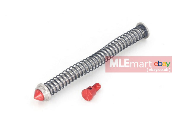 Airsoft Artisan Modular Stainless Steel 120% Recoil Spring Guide Set - Red (TM G17/18/34 GBB) - MLEmart.com