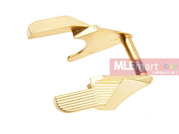 AW Custom HX Ambidextrous Thumb Safety for Tokyo Marui / WE / AW / KJ Hi Capa GBB Series - Gold - MLEmart.com