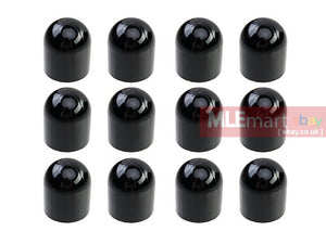 Blackcat Airsoft Breakable Cap for VX Flat Head Projectile (1pack 12pcs) - Black - MLEmart.com