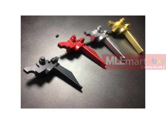 Bow Master 7075 Aluminum Trigger for Systema PTW M4 / AR / 416 ( Type A - Silver) - MLEmart.com