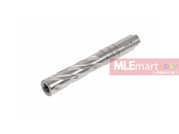 CowCow Technology Tornado 5.1 Threaded Outer Barrel (.45 marking) - Silver For TM Hi-Capa Series - MLEmart.com