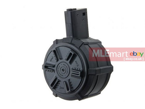 MLEmart.com - G&G M4 Drum Magazine (2300 rounds, Auto Winding, Black)