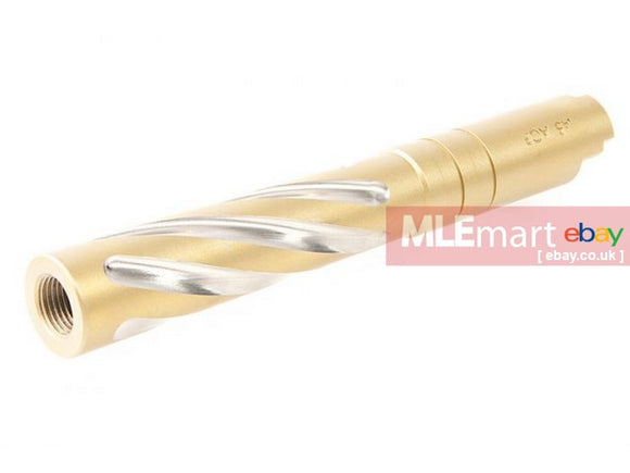 GK Tactical Stainless Steel Tornado Outer Barrel for Tokyo Marui Hi-Capa 5.1 GBB - Gold - MLEmart.com