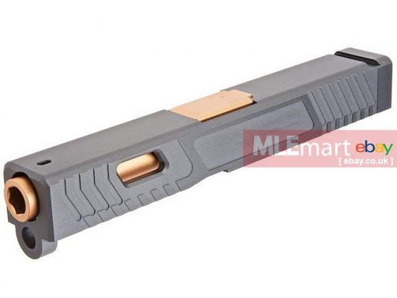 GK Tactical TTI G19 Aluminum Slide for Tokyo Marui G19 GBB - Titanium Grey - MLEmart.com