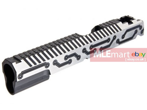 GK Tactical Aluminum SV Future 5.1 Single Slide for Tokyo Marui Hi Capa GBB Series - Black - MLEmart.com