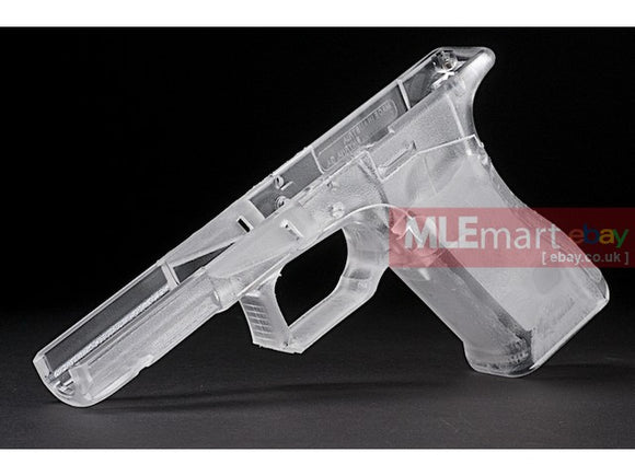 MLEmart.com - Guns Modify Polymer Gen 3 RTF Frame for Tokyo Marui Model 17 w/ AGC Style CNC Cut - Transparent