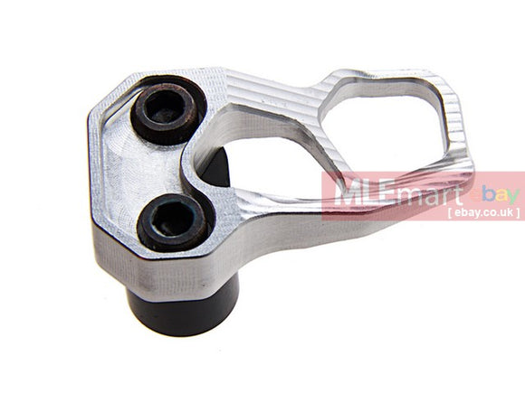 MLEmart.com - Guns Modify CNC Aluminum Magazine Release Extension for Tokyo Marui M4 MWS ACC XMR - Silver