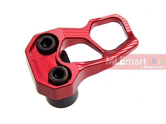 MLEmart.com - Guns Modify CNC Aluminum Magazine Release Extension for Tokyo Marui M4 MWS ACC XMR - Red