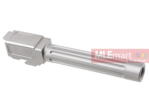 MLEmart.com - Guns Modify DEM Stainless Fluted Barrel for Tokyo Marui Model 17 - Silver
