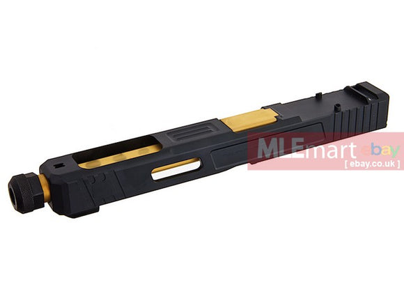 MLEmart.com - Guns Modify SA G34 Stainless Steel RMR Slide Threaded Barrel Set for Tokyo Marui G17 GBB - Gold