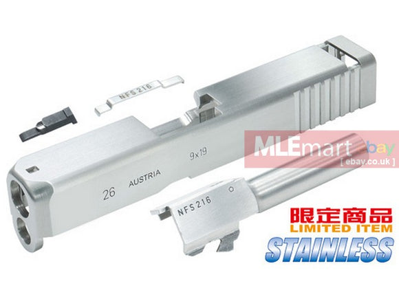 Guarder Stainless CNC Slide & Barrel Kit for TM G26 (Sliver) - MLEmart.com