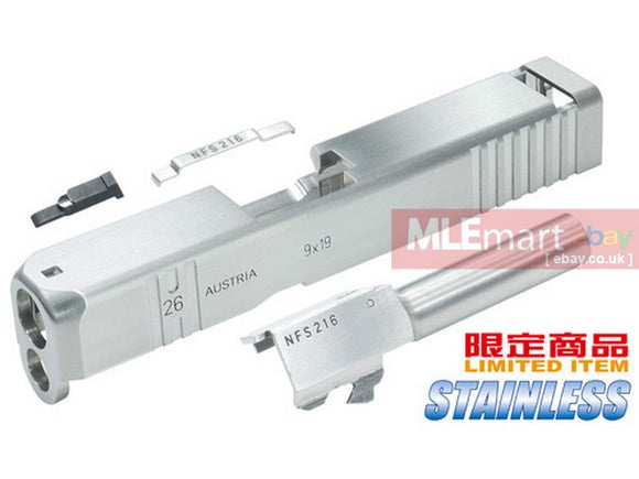Guarder Stainless CNC Slide & Barrel Kit for TM G26 (Custom Ver. Sliver) - MLEmart.com