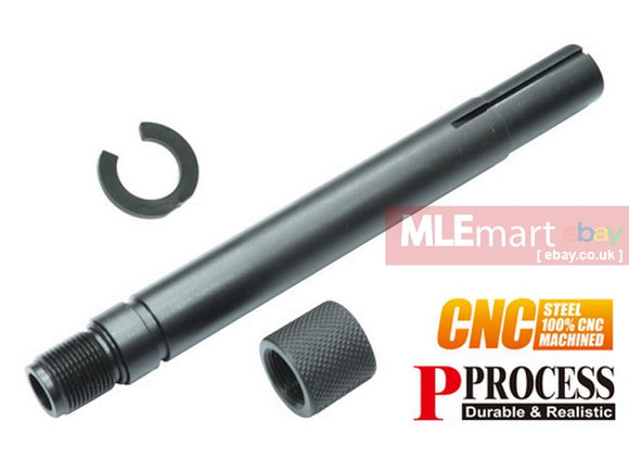 MLEmart.com - Guarder Steel Threaded Outer Barrel for WA/KWC MINIUZI GBB (14mm Negative)