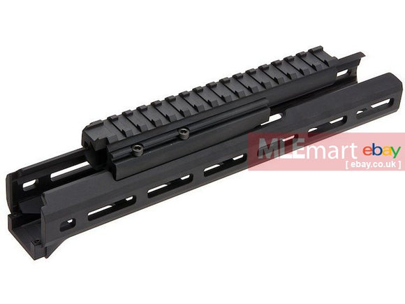 MLEmart.com - Hephaestus 10.5 inch M-lok Handguard Set w/Railed Gas Tube for GHK/ LCT AK (Type III Hard-Coat Anodized)