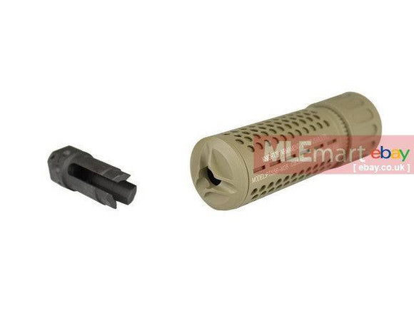 5KU KAC 14mm CCW 130mm Silencer (Tan) - MLEmart.com