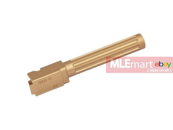 5KU Ruled texture Outer Barrel for Tokyo Marui G17 GBB (Gold) - MLEmart.com
