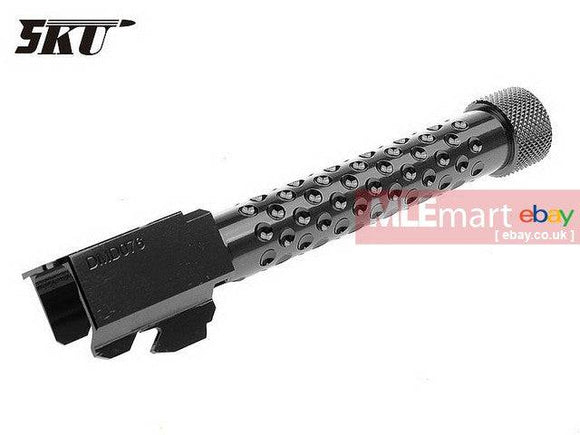 5KU Dot Threaded Outer Barrel for Marui G17 GBB (Black) - MLEmart.com