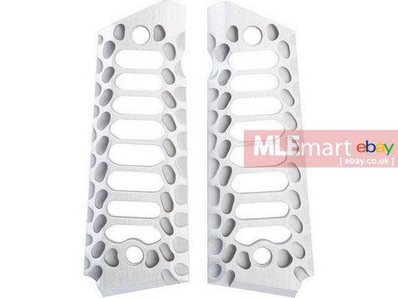 5KU Cobra Skeleton Grip Cover for 1911 GBB (Silver) - MLEmart.com