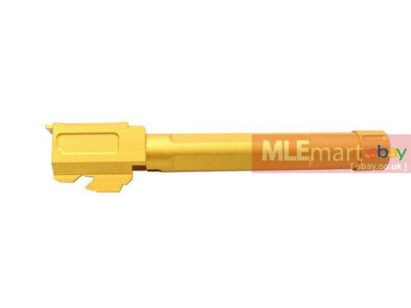 5KU FI Threaded Barrel for Marui G17 GBB pistol (Gold) - MLEmart.com