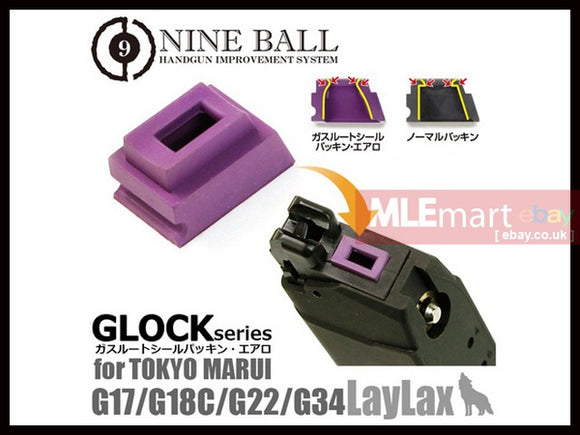 MLEmart.com - Laylax Nine Ball Enhanced Magazine Lip Seal Gas Route Rubber for Tokyo Marui Model 17/18/26/26 Advance (1pcs)