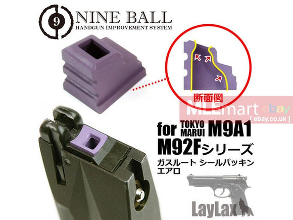 MLEmart.com - Laylax Nine Ball Magazine Lip Seal Gas Route Rubber Packing EARO (Magazine Lip) for Tokyo Marui M9A1 / M92F GBB Serie
