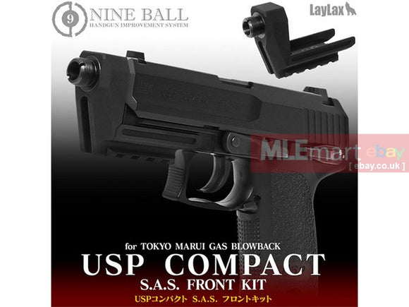 MLEmart.com - Laylax Nine Ball S.A.S. Front Kit for Tokyo Marui USP Compact GBB - Black