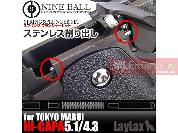 MLEmart.com - Laylax Nine Ball Spring & Plunger Set for Marui Hi-Capa 5.1