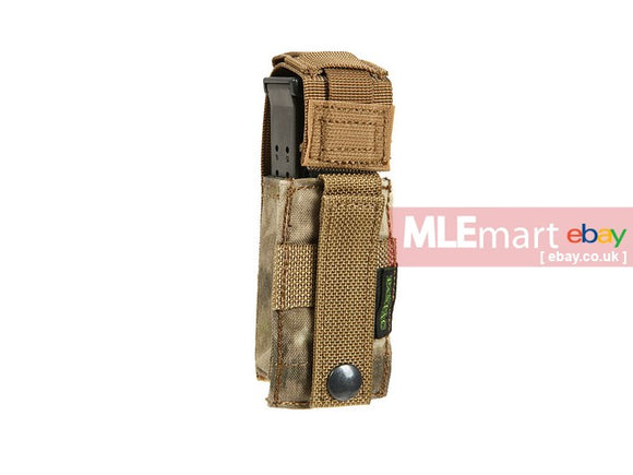 MLEmart.com - Pantac Molle 9mm Single Mag Pouch With Hard Insert,Cordura,Camo