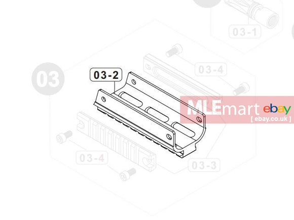 VFC MP7A1 Navy GBB Lower Rail Handguard ( 03-2 ) - MLEmart.com