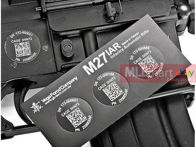 VFC HK416/ M27 IAR UID Tag QR Sticker (VF9-TAG-M27-BK01) | MLEmart.com