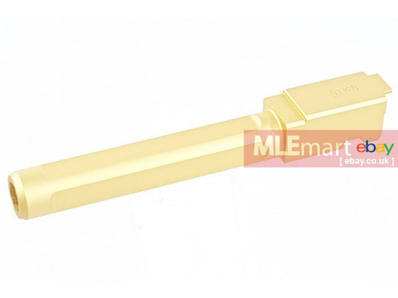 MLEmart.com - Guns Modify SA-KKM Aluminum Barrel - 4 Fluted for Tokyo Marui Model 17 - Gold