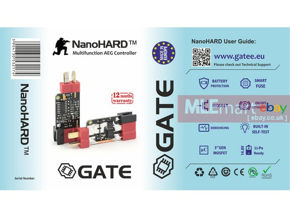 GATE NanoHard Multifunction Programmable AEG Controller (fit 7.4v, 11.1v & 14.8v Battery) - MLEmart.com