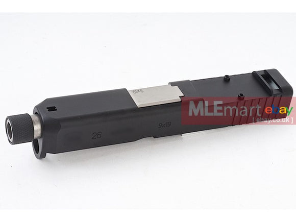 MLEmart.com - Gun Modify 7003 Aluminum Slide with Stainless Barrel Set for Tokyo Marui Model 26 RMR STD