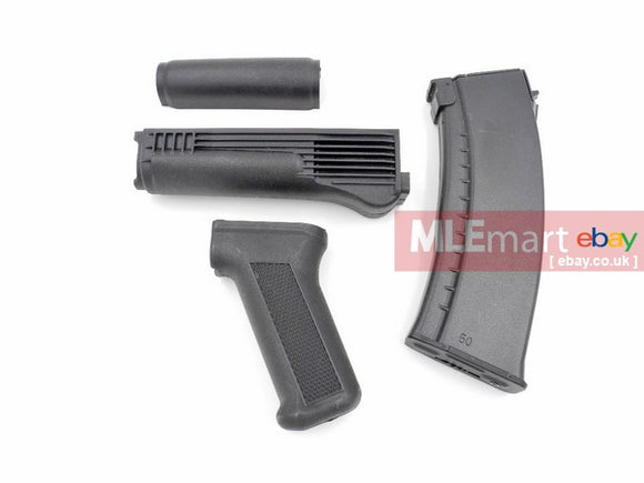 Dboys AEG AK74S Handguard, Pistol Grip and Magazine Set (Black) - MLEmart.com