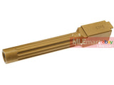 MLEmart.com - Guns Modify SA-KKM Steel Barrel - Fluted for Tokyo Marui Model 17 (Gold)