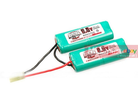 G&P 9.6V 2200mah Battery (NiCD) - V-Type for Modified Foregrip MP5 SD / M4A1/ ICS PEQ / M733 / G - MLEmart.com