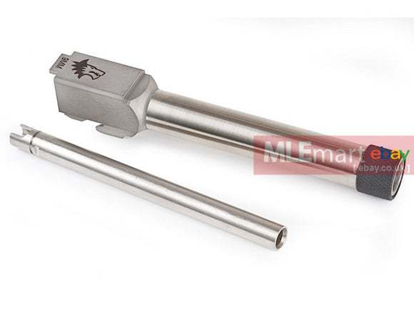 MLEmart.com - Guns Modify LW Model 17 Stainless Steel Thread Barrel Set for Tokyo Marui Model 17 - Silver