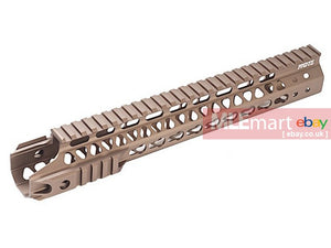 G&P MOTS 12.5 inch Upper Cut Keymod Rail for Tokyo Marui M4 / M16 AEG (Sand) - MLEmart.com