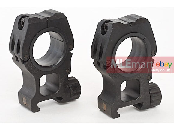 Blackcat Airsoft M10 Scope Mount Ring Pair - Black - MLEmart.com