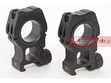 Blackcat Airsoft M10 Scope Mount Ring Pair - Black - MLEmart.com