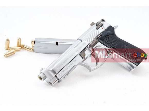 Blackcat Airsoft Min Model Gun M92F (Shell Ejection) - Silver - MLEmart.com